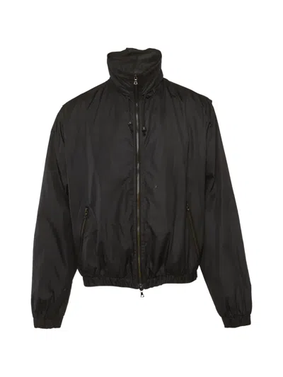 Pre-owned Giorgio Armani Zip-up Hooded Jacket In Black