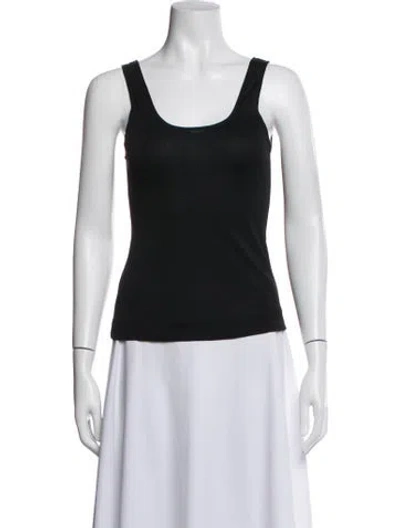 Pre-owned Giorgio Beverly Hills Scoop Neck Sleeveless Top In Black