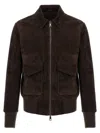 Giorgio Brato Aviatore Flap-pocket Leather Jacket In Brown