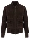 Giorgio Brato Aviatore Flap-pocket Leather Jacket In Brown