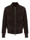 Giorgio Brato Aviatore Flap-pocket Leather Jacket In Brown