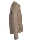 Giorgio Brato Zip-up Suede Bomber Jacket In Grey