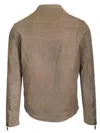 Giorgio Brato Zip-up Suede Bomber Jacket In Grey