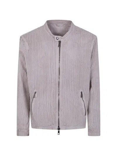 Giorgio Brato Biker Jacket In Gray