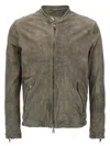 Giorgio Brato Grey Biker Suede Jacket