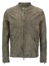 Giorgio Brato Grey Biker Suede Jacket In Gray