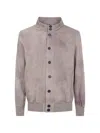 Giorgio Brato Buttoned Bomber Jacket In Neutral