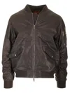 Giorgio Brato Leather Bomber Jacket In Brown