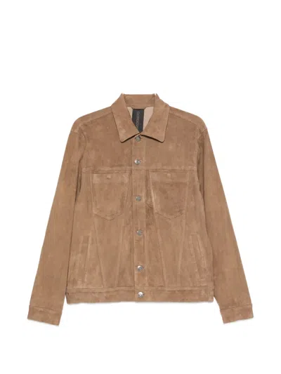 Giorgio Brato Button-up Leather Jacket In Brown