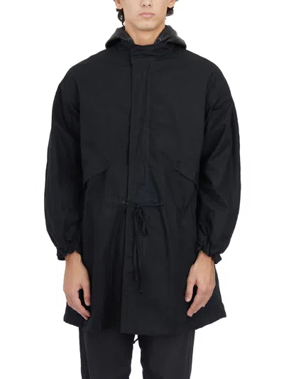 Giorgio Brato Canvas Parka With Leather Hoodie