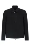 Giorgio Brato Classic-collar Wool-blend Overshirt In Black