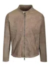 Giorgio Brato Man Jacket Khaki Size 42 Leather In Brown
