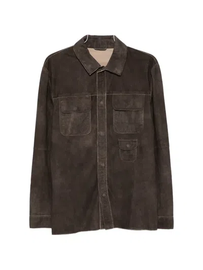 Giorgio Brato Chest-pocket Shirt In Brown