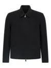 Giorgio Brato Classic-collar Wool-blend Overshirt In Black