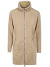 Giorgio Brato Classic Sheepskin With Central Zip In Brown