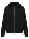 Giorgio Brato Mutton Velour Oversized Hooded Sweatshirt Clothing In Black