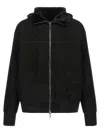 Giorgio Brato Mutton Velour Oversized Hooded Sweatshirt Clothing In Black