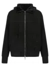 Giorgio Brato Mutton Velour Oversized Hooded Sweatshirt Clothing In Black