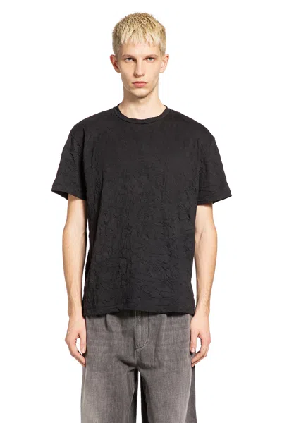 Giorgio Brato Crinkled Cotton Nylon Jersey T-shirt In Black