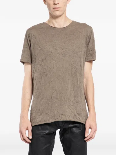 Giorgio Brato Crinkled T-shirt In Brown
