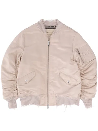 Giorgio Brato Distressed Bomber Jacket In Pink