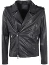 Giorgio Brato Eco Sheepskin Biker Jacket In Black