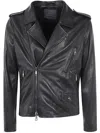 Giorgio Brato Eco Sheepskin Biker Jacket In Black