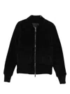 Giorgio Brato Flap-pocket Zip-front Suede Jacket In Black