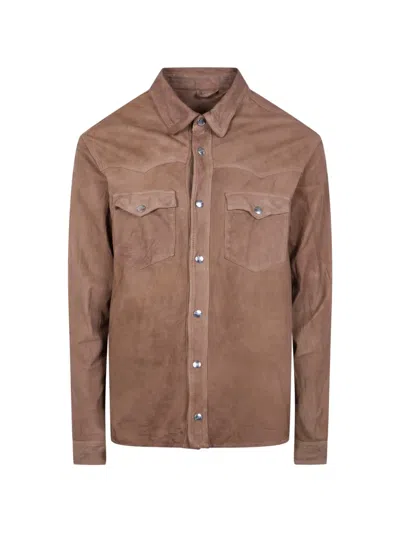 Giorgio Brato Flap-pocket Shirt In Brown