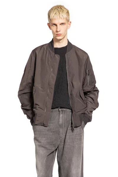 Giorgio Brato Gathered Nylon Blazer In Brown
