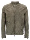 Giorgio Brato Grey Biker Suede Jacket In Grey
