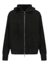 Giorgio Brato Mutton Velour Oversized Hooded Sweatshirt Clothing In Black