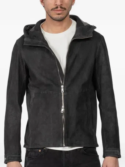 Giorgio Brato Hooded Zip-fastening Jacket In Gray