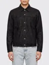 Giorgio Brato Black Solid Shirt Collar Jacket In Black