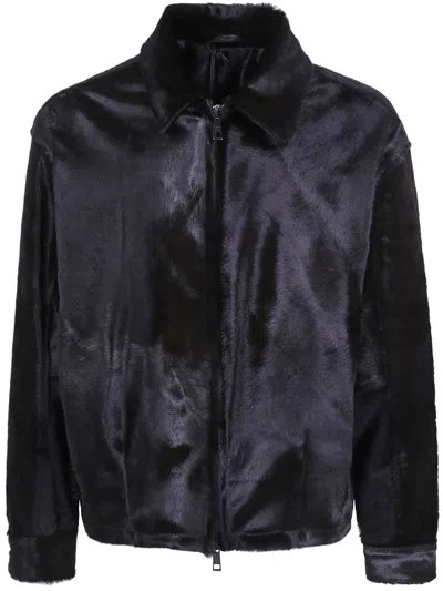 Giorgio Brato Horse Hair Jacket In Blue