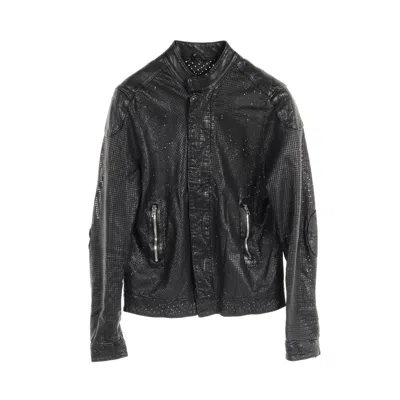 Giorgio Brato Jacket Leather Punching In Black