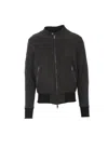 Giorgio Brato Long-sleeved Leather Jacket In Black