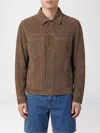 Giorgio Brato Lambskin Leather Shirt Jacket In Brown
