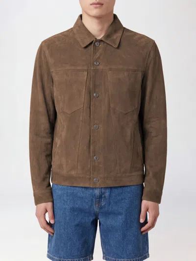 Giorgio Brato Lambskin Leather Shirt Jacket In Brown