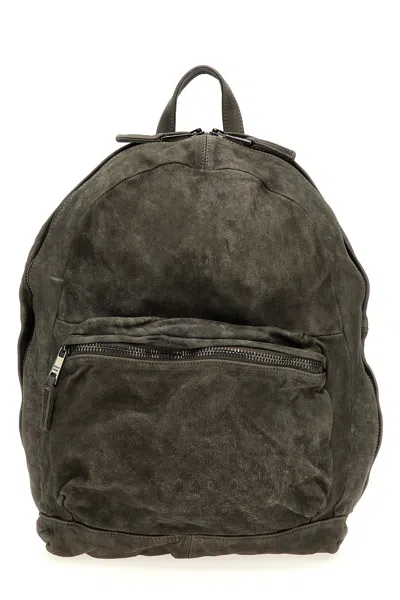 Giorgio Brato Zip-fastening Leather Backpack In Gray