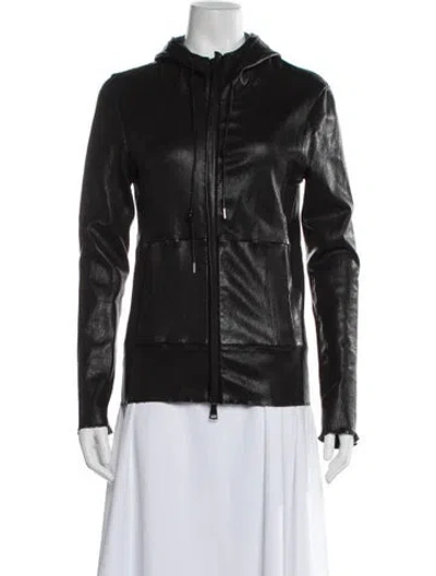 Pre-owned Giorgio Brato Leather Biker Jacket In Black