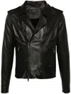Giorgio Brato Eco Sheepskin Biker Jacket In Black