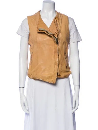 Pre-owned Giorgio Brato Leather Biker Jacket In Brown