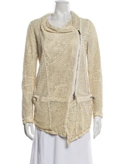 Pre-owned Giorgio Brato Leather Biker Jacket In Neutrals
