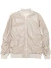 Giorgio Brato Leather Bomber Jacket In Neutrals
