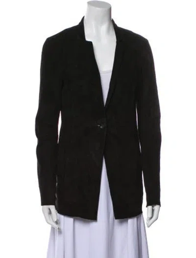 Pre-owned Giorgio Brato Leather Coat In Black