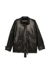 LEATHER EPAULETTE JACKET