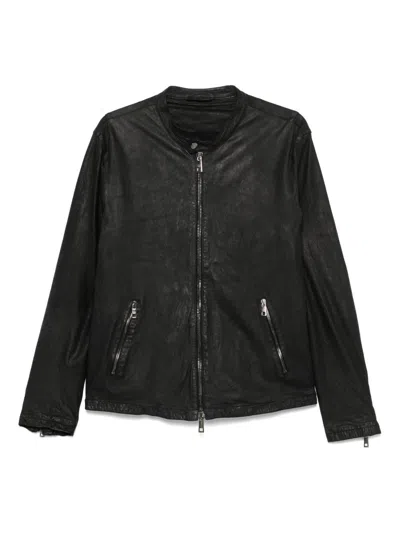Giorgio Brato Leather Jacket In Black