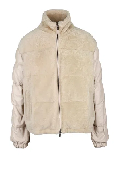 Giorgio Brato Leather Jacket - Beige In Nude