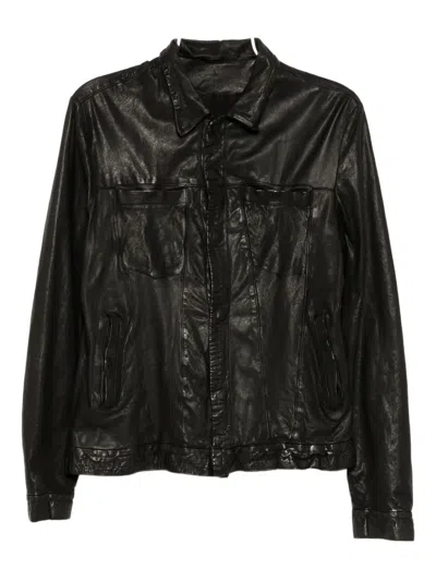 Giorgio Brato Leather Jacket In Black